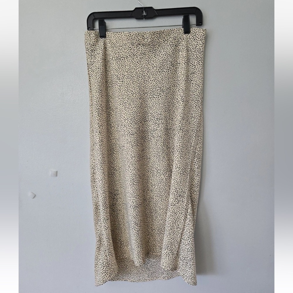 Rachel Zoe Cream and Black Speckled Pencil Skirt